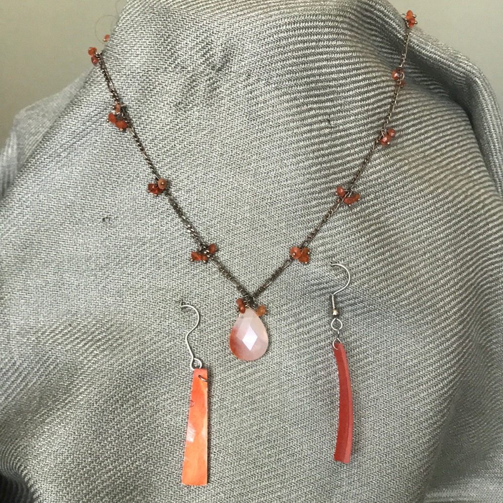 Orange jewelry set